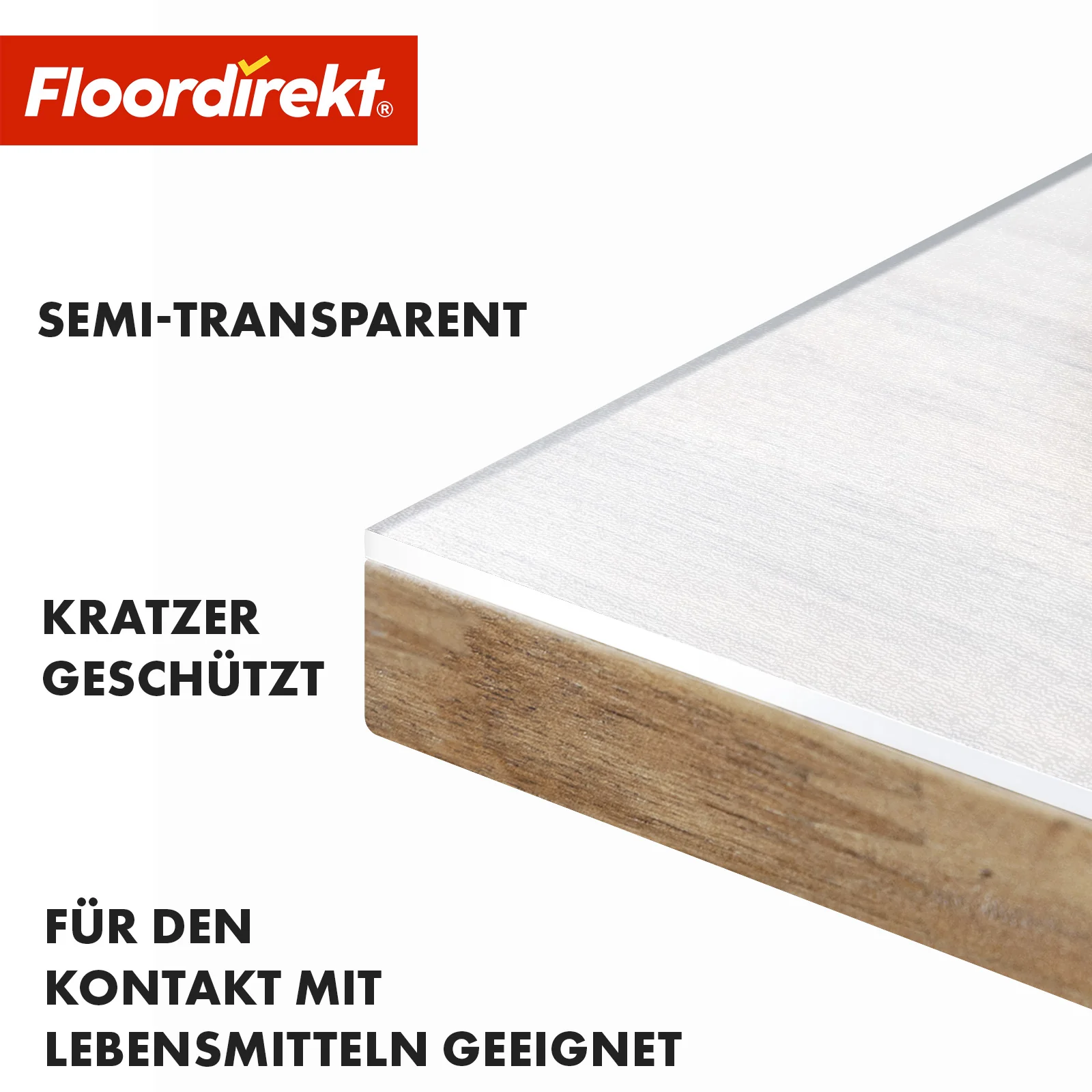 Tischfolie | Neo Milky | Halbtransparente Tischschutzfolie in Milchweiß auf Maß mit geradem Schnitt - Image 3