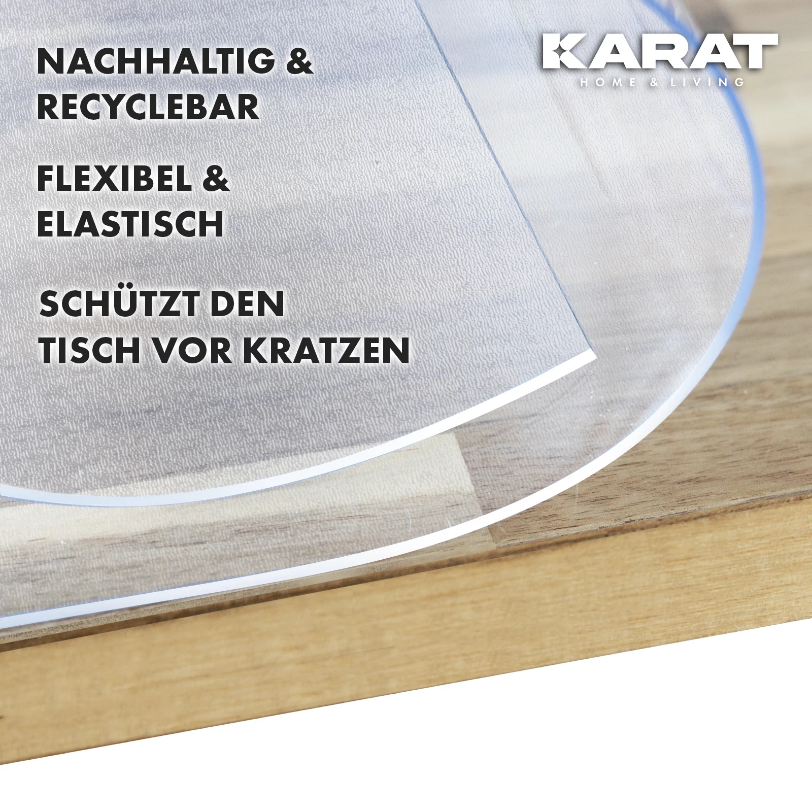 Tischfolie transparent mattiert mit geradem Schnitt | Imperial | Rutschfeste, wasserdichte Schutzfolie für Tische | Individueller Zuschnitt nach Maß - Image 4