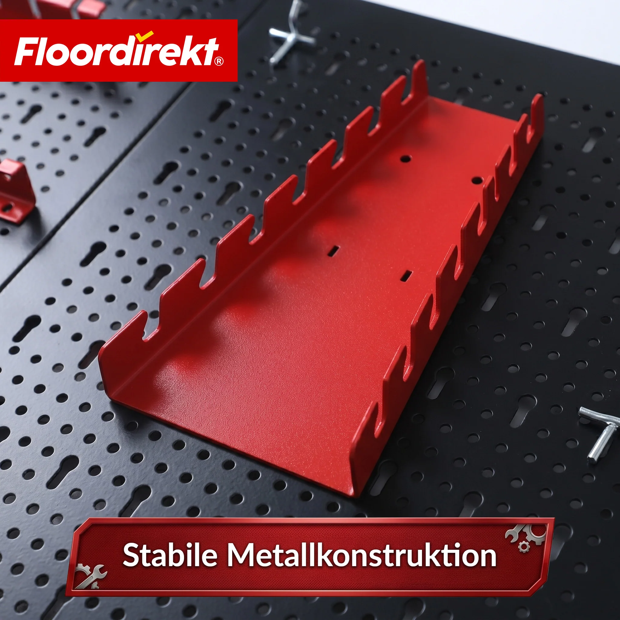 Werkzeugwand | Parker | Lochwand Set aus Metall mit Zubehör | Werkzeughalter für Werkstatt & Garage - Image 16