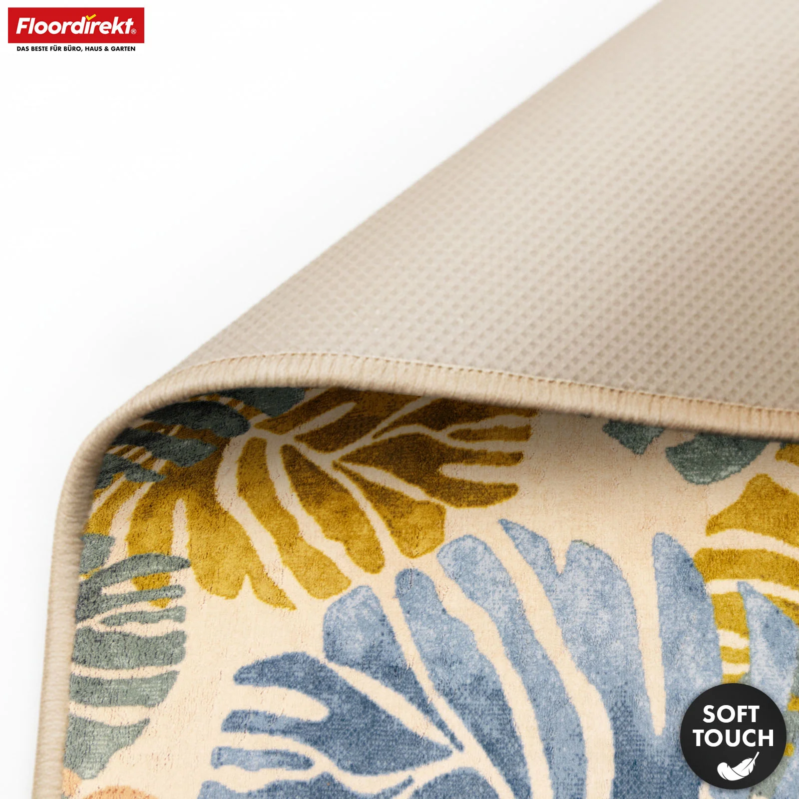 Wohnteppich | Amazonia | Moderner Teppich mit Blätterdesign | Rutschfest, strapazierfähig & pflegeleicht | Verschiedene Größen verfügbar - Image 3