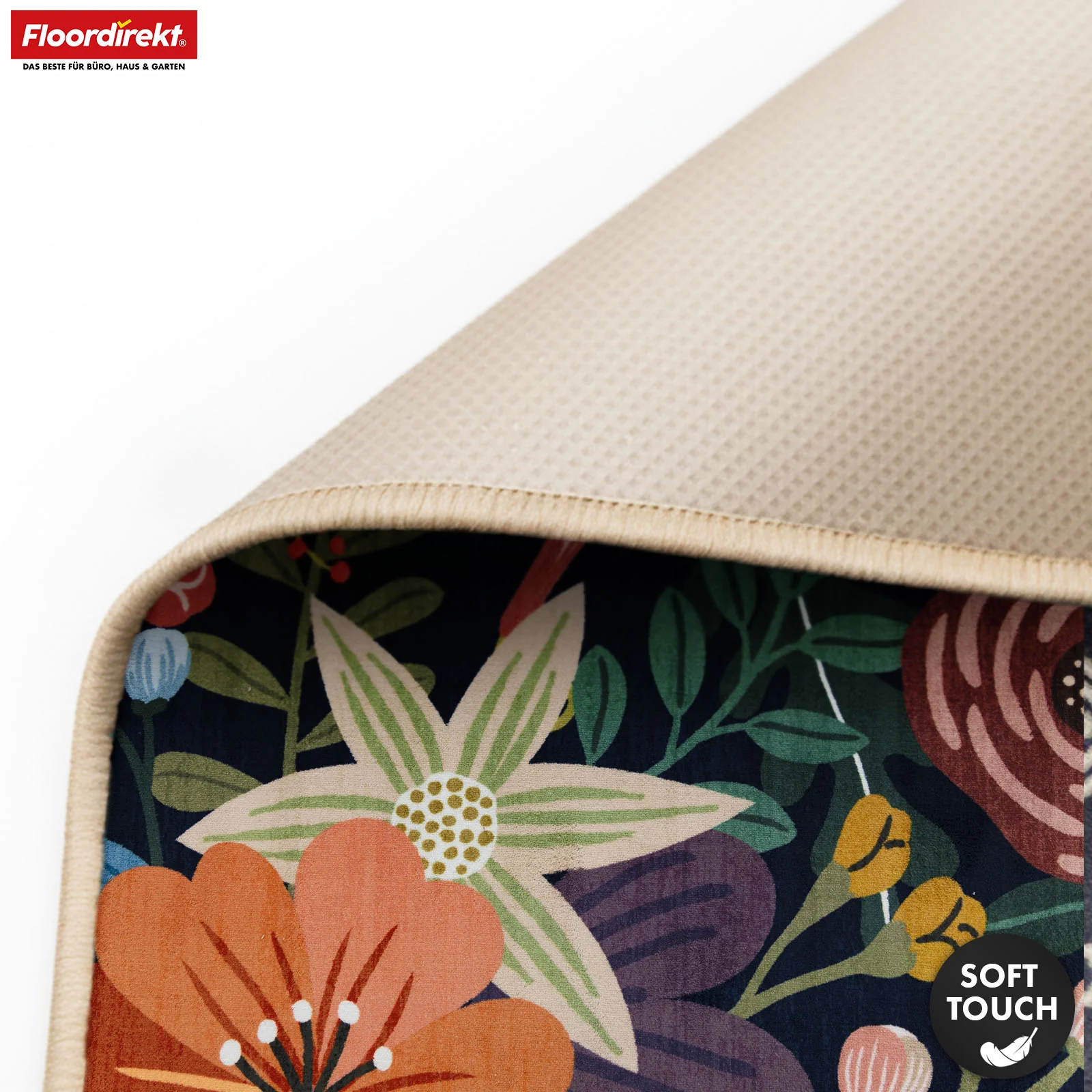 Wohnteppich | Tropica | Moderner Teppich mit tropischem Blumenmuster | Rutschfest, strapazierfähig & pflegeleicht | In verschiedenen Größen - Image 3