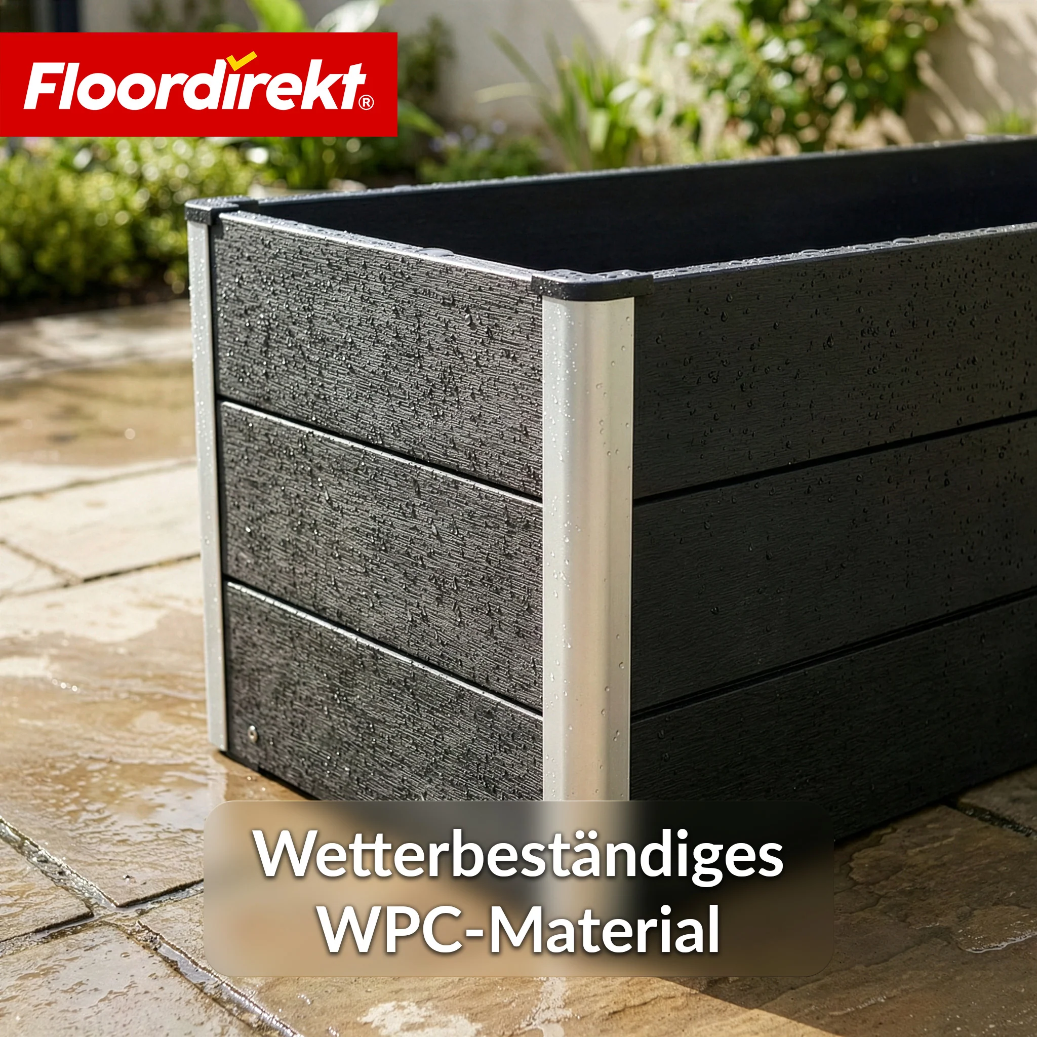 WPC-Hochbeet | Paros | Anthrazit | Wetterbeständig & langlebig | Für Garten & Terrasse | Verschiedene Größen - Image 13