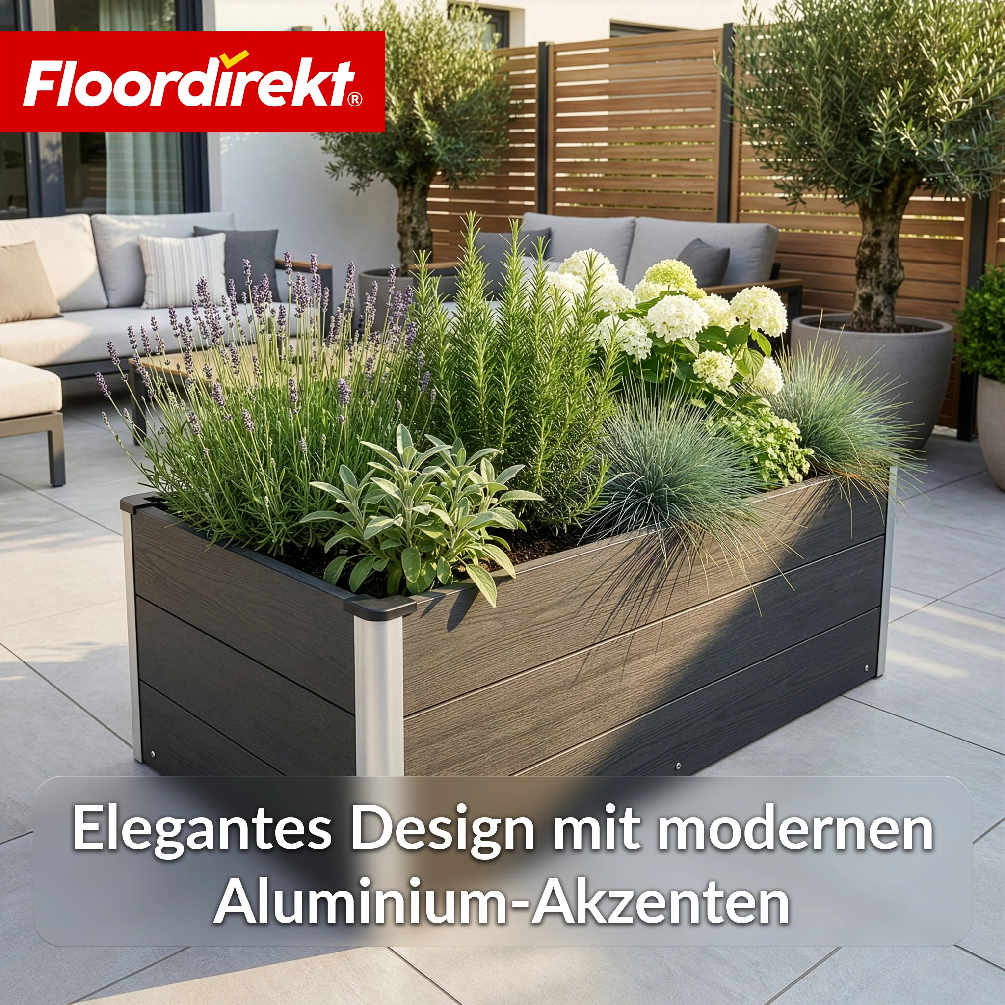 WPC-Hochbeet | Paros | Anthrazit | Wetterbeständig & langlebig | Für Garten & Terrasse | Verschiedene Größen - Image 14