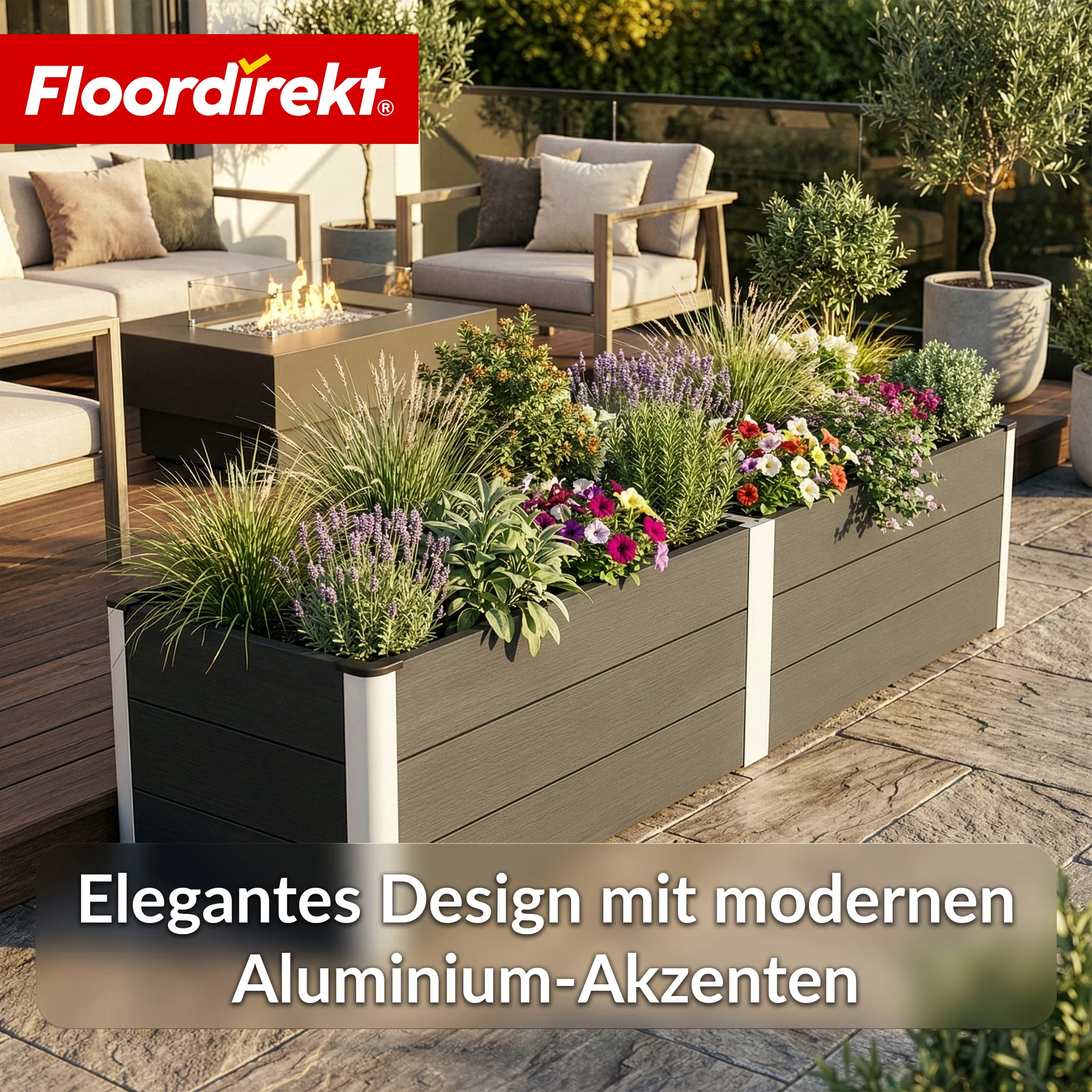 WPC-Hochbeet | Paros | Anthrazit | Wetterbeständig & langlebig | Für Garten & Terrasse | Verschiedene Größen - Image 23