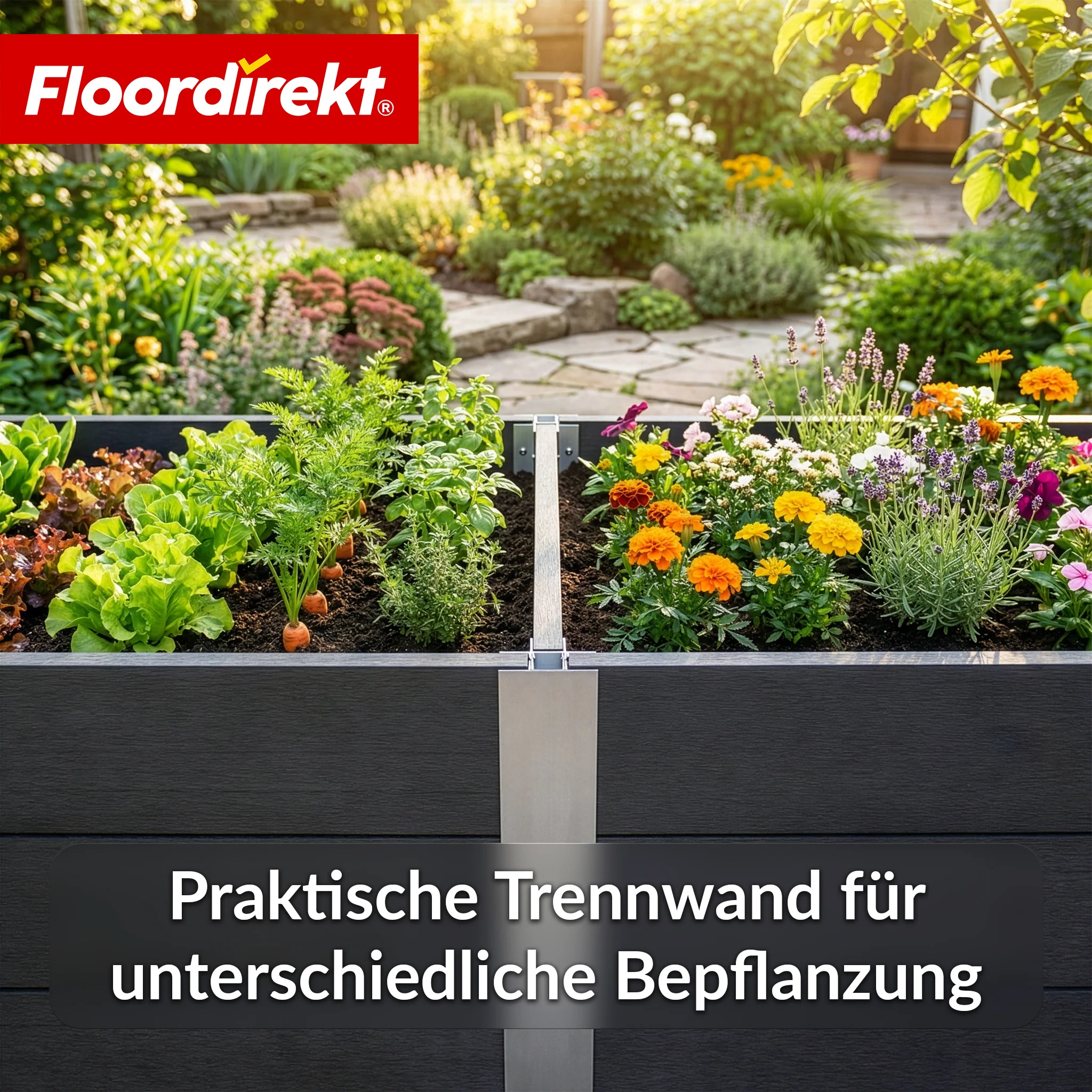 WPC-Hochbeet | Paros | Anthrazit | Wetterbeständig & langlebig | Für Garten & Terrasse | Verschiedene Größen - Image 25