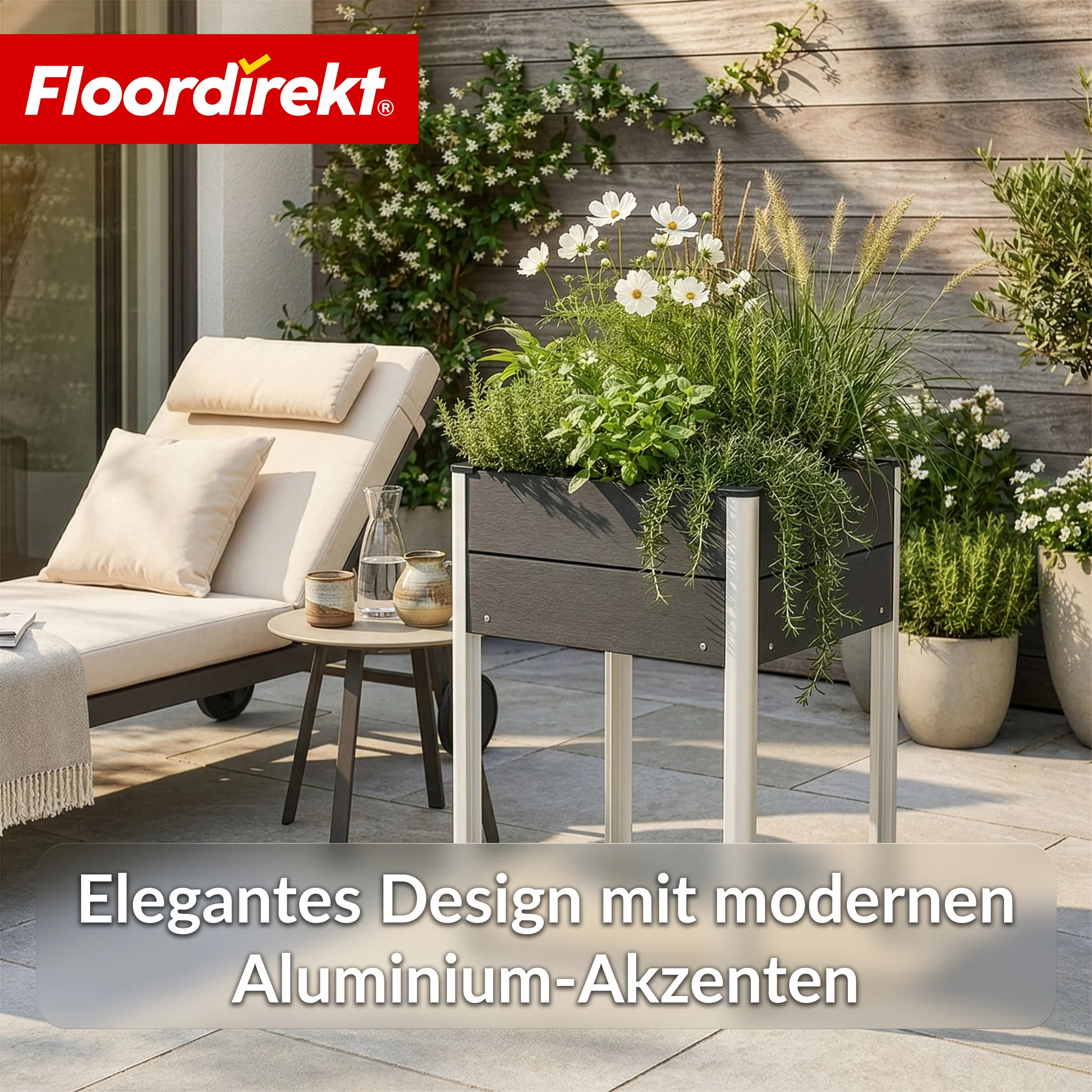 WPC-Hochbeet | Salina | Anthrazit | Hochbeet auf Stelzen 60 x 50 x 90 cm | Wetterbeständig & pflegeleicht - Image 5