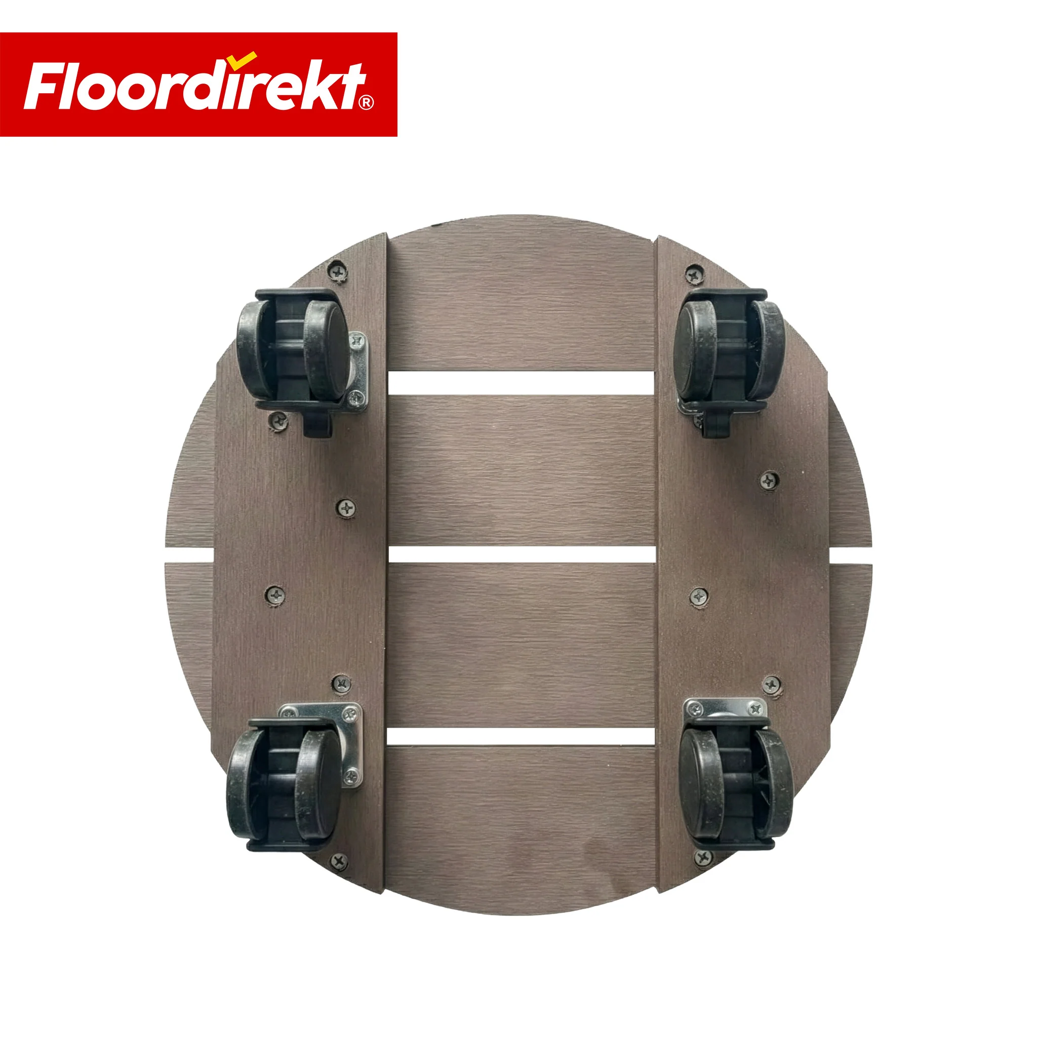 WPC-Pflanzenroller | Countess | Rolluntersetzer Ø 30 cm | 4 Lenkrollen 360° & Feststellbremse | bis 80 kg belastbar - Image 3