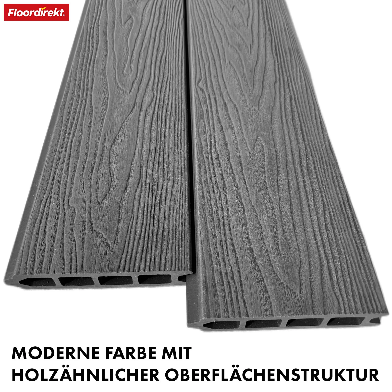 WPC Sichtschutzzaun | Kronos | 180x180 cm wetterfester Gartenzaun in 4 Farben mit robusten Aluminium-Pfosten - Image 15