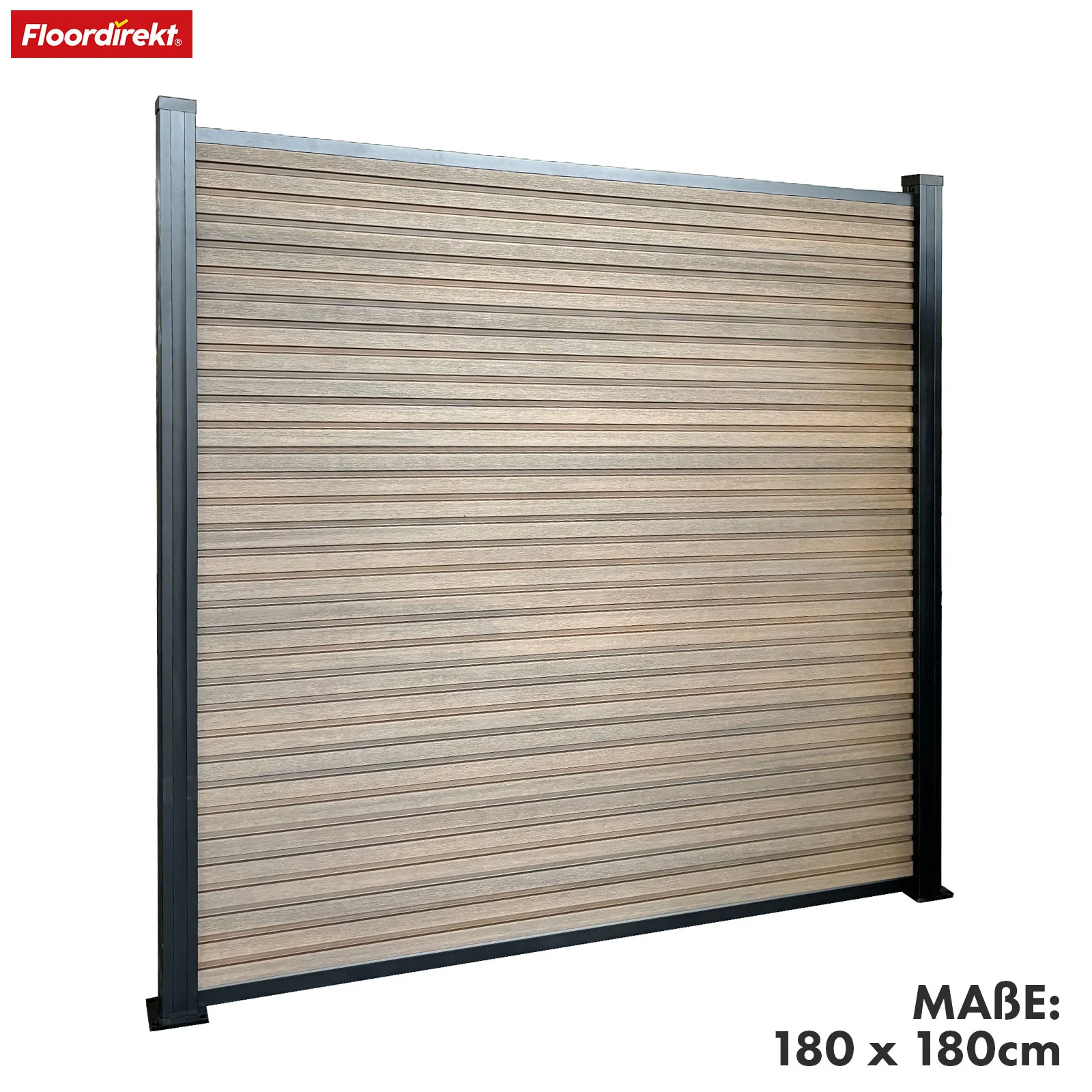WPC Sichtschutzzaun | Kronos | 180x180 cm wetterfester Gartenzaun in 4 Farben mit robusten Aluminium-Pfosten - Image 29
