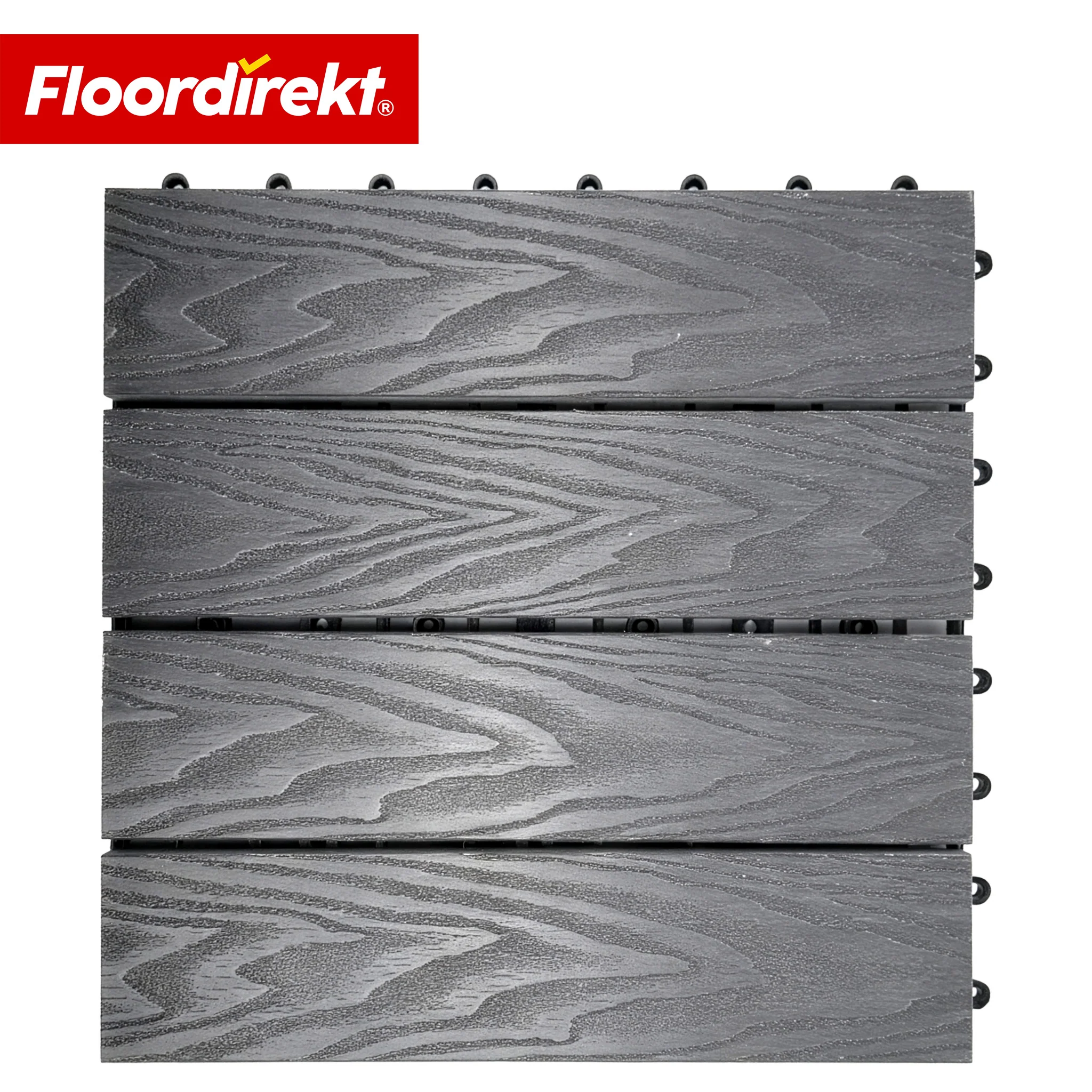 WPC-Terrassenfliese | Noble 3D | Moderne Klickfliese 30 x 30 cm für Balkon & Terrasse - Image 11