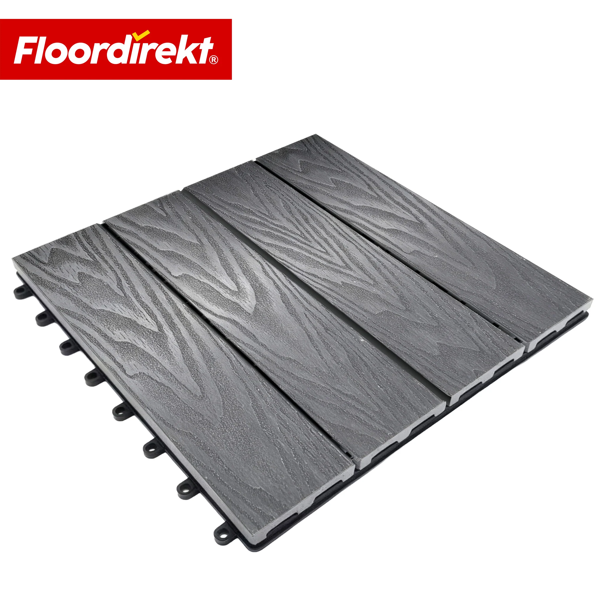 WPC-Terrassenfliese | Noble 3D | Moderne Klickfliese 30 x 30 cm für Balkon & Terrasse - Image 12