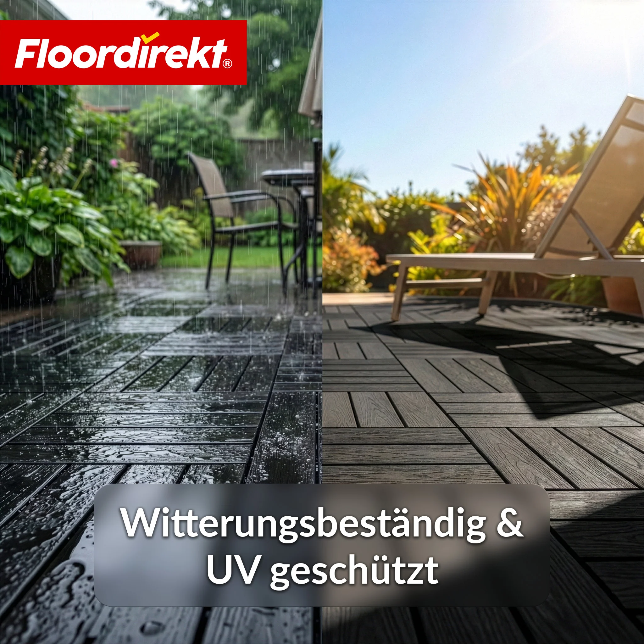 WPC-Terrassenfliese | Noble 3D | Moderne Klickfliese 30 x 30 cm für Balkon & Terrasse - Image 27