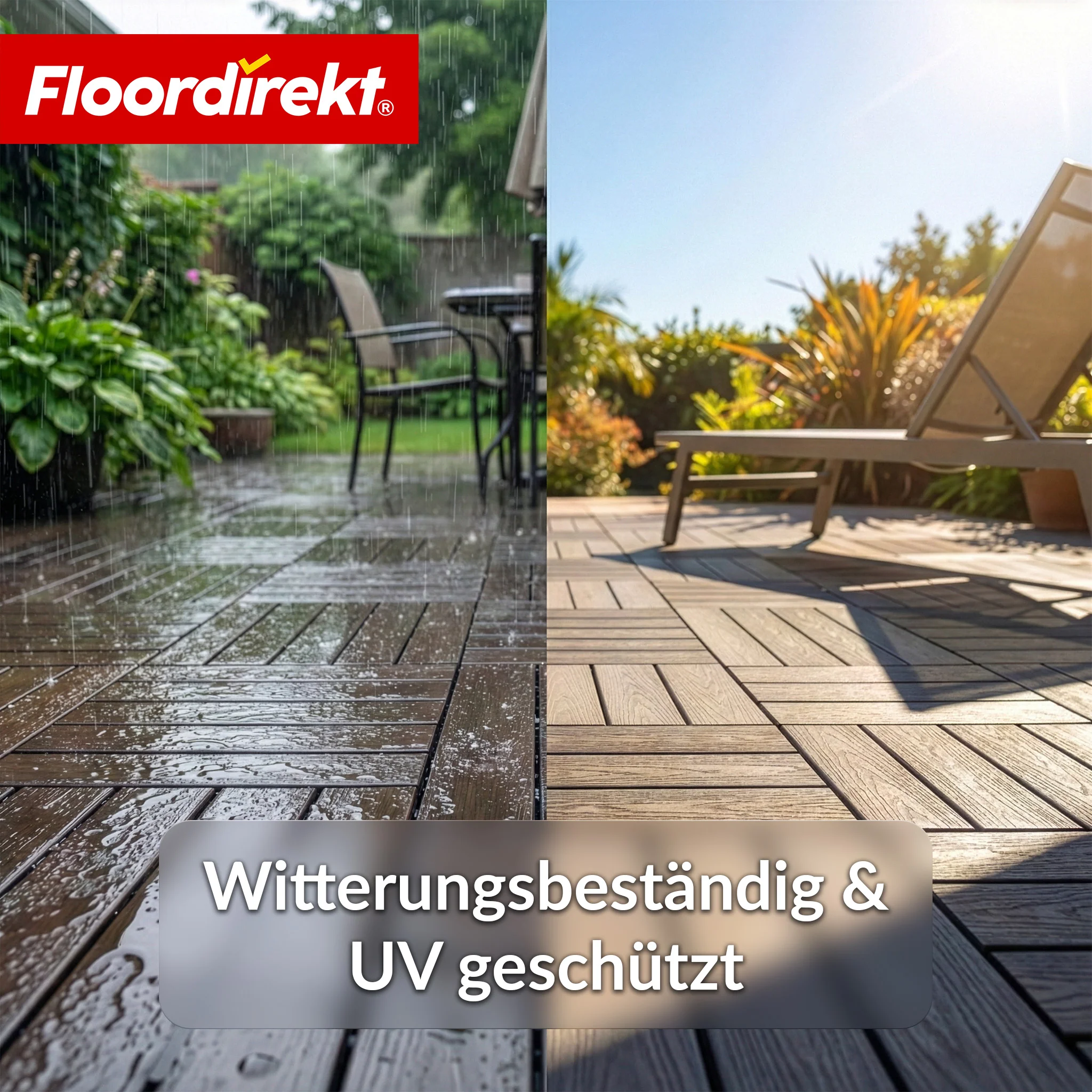 WPC-Terrassenfliese | Noble 3D | Moderne Klickfliese 30 x 30 cm für Balkon & Terrasse - Image 7